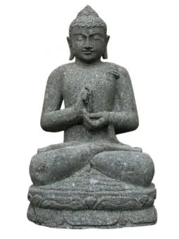 Sitzender Buddha "Rad der Lehre", indisch, in verschiedenen Größen, 75 cm