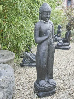 Standing Buddha, 120cm high, antique finish 