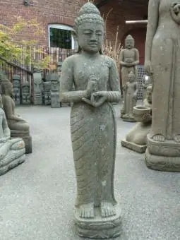 Stehender Buddha "Rad der Lehre", indisch, in verschiedenen Größen, 120 cm