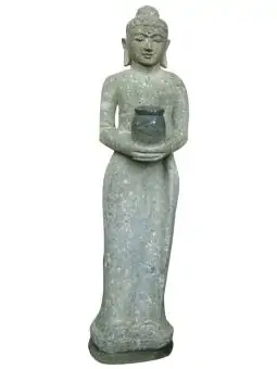 Stehender Buddha, 150cm hoch, naturgrün 