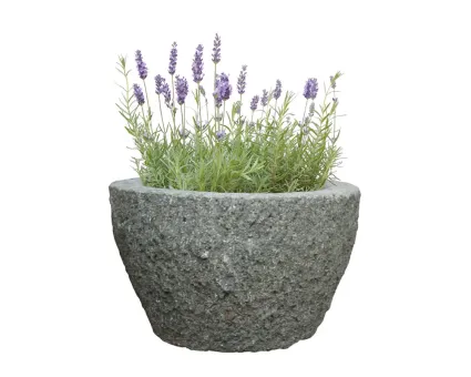 Trough (flowerpot), round, embossed outer surface, 47 cm Ø 