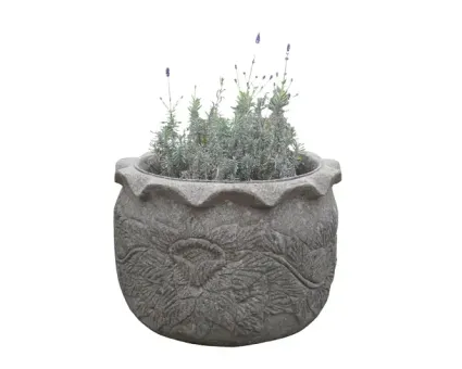 Trough, round, smooth, with relief, 60 cm Ø 