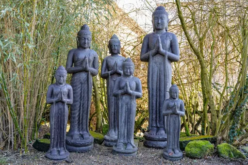 Standing Buddha "Namaste", Indian, in various sizes, 