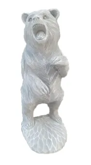 Standing Bear on 2 legs, 41 cm Height | cast stone 