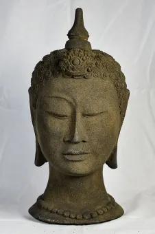 Thai-Büste, 43 cm, oliv 