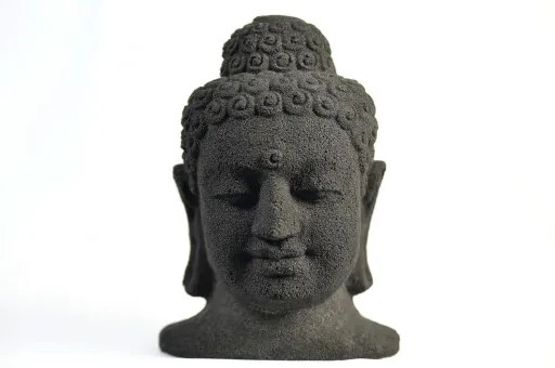 Buddha-Kopf, 20 cm, schwarz 