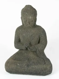 Seated Buddha, Indian, 13 cm h, olive 