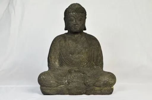 Seated Buddha, Japanese, 21 cm h 