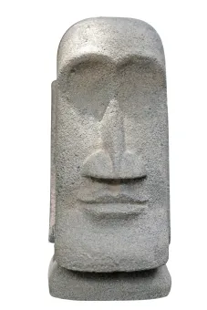 Tiki-Kopf, Form Stein / geschnitzt, handgefertigt. Die Höhe beträgt 14 cm. Eingefärbt in der Farbe antik finish. 