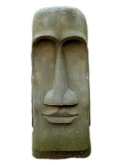 Tiki-Kopf, 25 cm, olive 