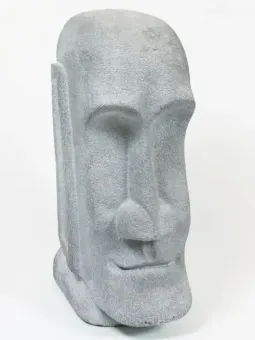 Tiki-Kopf, 25 cm, grau 