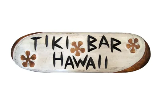 Handbemaltes Schild „Tiki Bar Hawaii“, 60 x 40 cm 