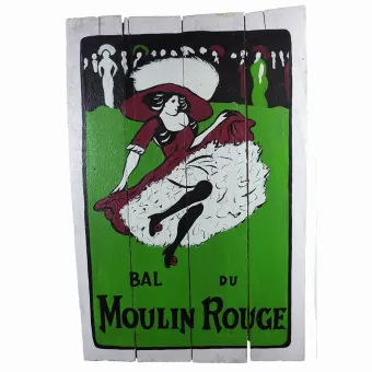 Hand painted sign "Moulin Rouge" 