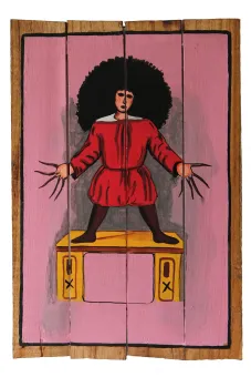 Holzschild, retro, „Struwwelpeter“, 60 x 40 cm 