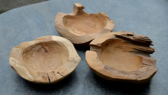 Holzschale Erosiv, 20 cm, Teak 
