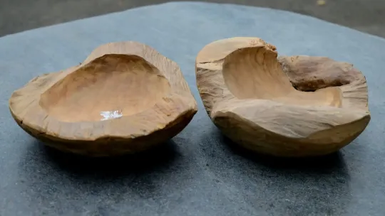 Holzschale Erosiv, 25 cm, Teak 