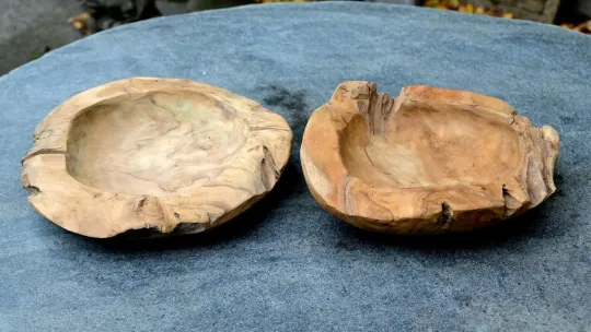 Holzschale Erosiv, 30 cm, Teak 