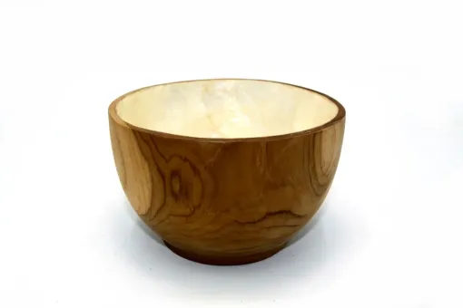 Schale aus Holz, aus Teakholz, 13 cm Durchm. 