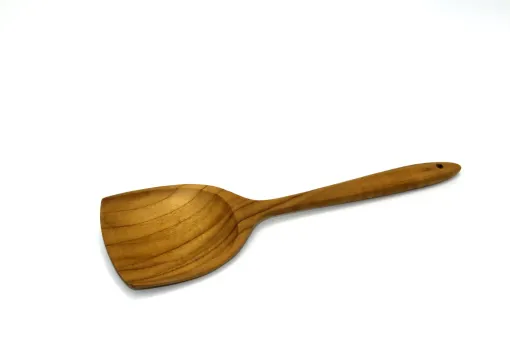 Holzspachtel, aus Teakholz, 34 cm L 