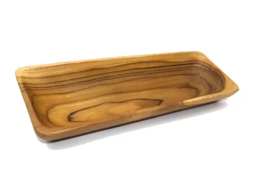 Sushi-Teller aus Holz, aus Teakholz, 36x12,5x4 cm 