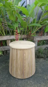 Visby - Beistelltisch mit Aufbewahrung, 46,5 cm hoch, Teak 