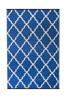 Outdoor-Teppich, FH-04 blau, geometrisches Muster 
