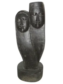 Pair, abstract sculpture, 120 cm H 