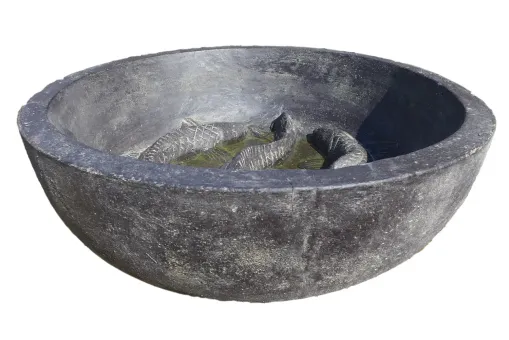Wasserschale mit 3 Fischen, 60 cm 