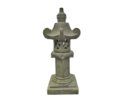 Japanese garden lantern, ca. 80 cm H, cast stone 