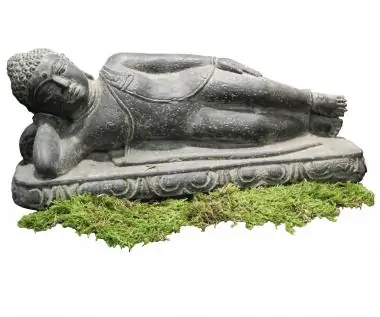 Liegender Buddha, indisch, in verschiedenen Größen, 40 cm, Vollguss
