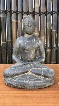 Sitzender Buddha "Meditation", indisch, in verschiedenen Größen, 30 cm, Vollguss