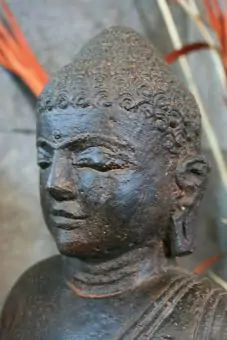 Sitzender Buddha "Rad der Lehre", indisch, in verschiedenen Größen, 60 cm, Vollguss