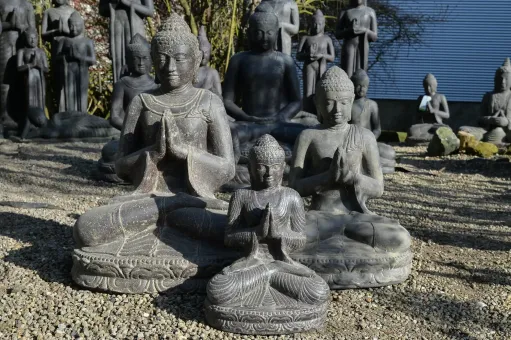 Sitting Buddha "Namaste", Indian, in different sizes, 