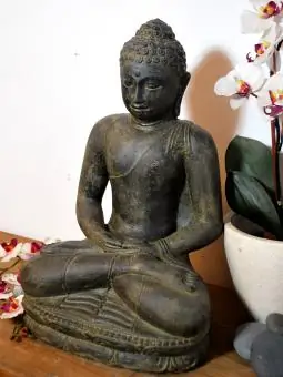 Sitzender Buddha "Meditation", indisch, in verschiedenen Größen, 45 cm, Vollguss