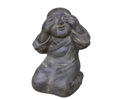 Sitzender Mönch, geschlossene Augen, 40 cm 