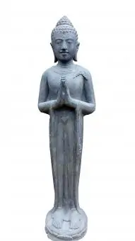 Stehender Buddha "Namaste", indisch 151 cm, Vollguss