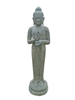 Stehender Buddha "Rad der Lehre", indisch 151 cm