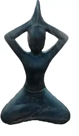 Sitting woman in Yoga position, ca. 30 cm H 