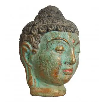 Buddha-Kopf, handbemalt 12 cm