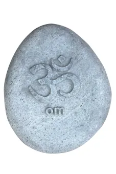 Pebble with OM symbol as relief 