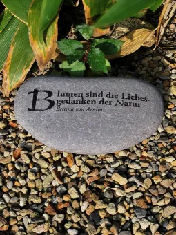 SALE – Spruchstein, Gartenpoesie, Größe XL 