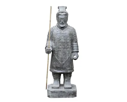 Chinesischer Krieger, stehend, 100 cm Leichtguss