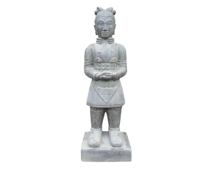 Stehender Krieger, ca. 120 cm, Steinguss 