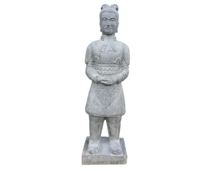 Stehender Krieger, ca. 175 cm, Steinguss 