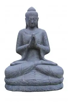 Sitzender Buddha "Namaste", indisch, in verschiedenen Größen, 80 cm, Hohlguss