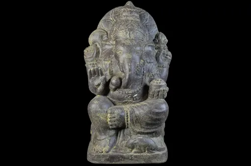 Ganesha sitzend, ca. 45 cm, Steinguss 