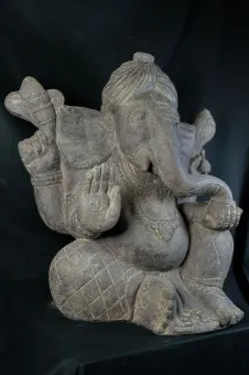 Sitzender Ganesha mit Turban, ca. 60 cm 