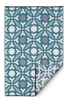 Outdoor-Teppich, Seville, blau, inkl. Jutebeutel 