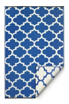 Outdoor-Teppich, Tangier, blau/weiß, inkl. Jutebeutel 